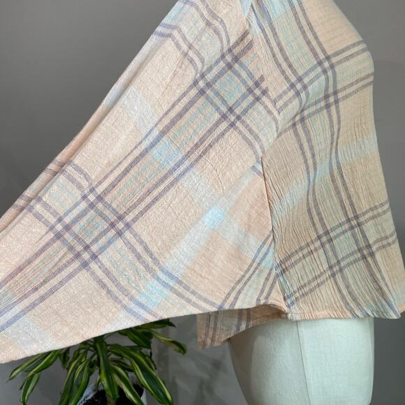 Free People Paradise Garden Cropped Button Up Top Batweing Sleeve - Picture 5 of 11